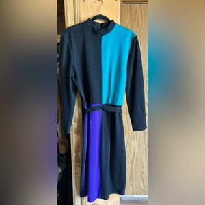 Vintage Color Block Dress